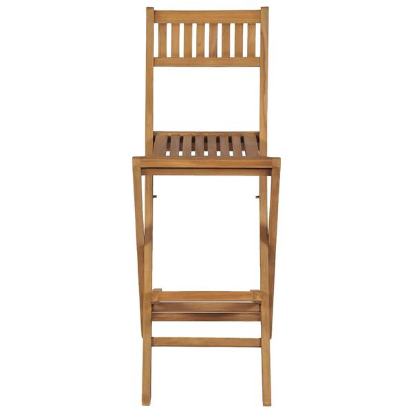 vidaXL 2 db összecsukható tömör tíkfa kültéri bárszék