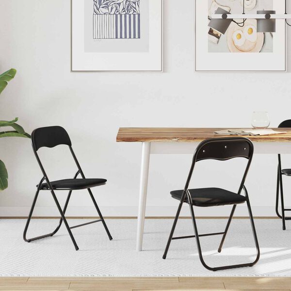 vidaXL &Ouml;sszecsukhat&oacute; sz&eacute;k 2 pcs Fekete 48 x 44 x 78 cm B&aacute;rsony