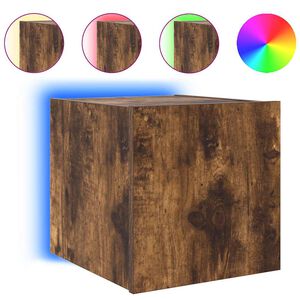 vidaXL f&uuml;st&ouml;s t&ouml;lgy sz&iacute;nű fali TV-szekr&eacute;ny LED-ekkel 30,5x35x30 cm