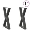 vidaXL 2 db antracitsz&uuml;rke ac&eacute;l &eacute;tkezőasztall&aacute;b 50x(72-73,3) cm
