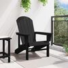 vidaXL Adirondack sz&eacute;k Fekete 82 x 74 x 92 cm HDPE