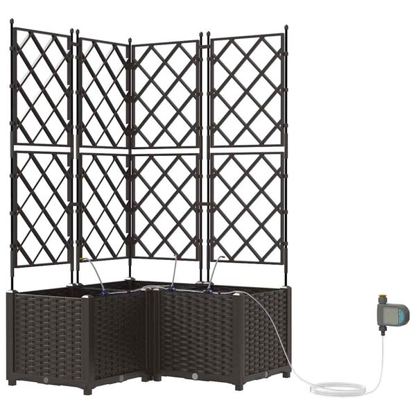 vidaXL Kerti cser&eacute;p 3 pcs Barna Ac&eacute;l