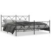 vidaXL fekete f&eacute;m &aacute;gykeret fej- &eacute;s l&aacute;bt&aacute;ml&aacute;val 183 x 213 cm