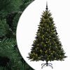 vidaXL Műkar&aacute;csonyfa g&ouml;mbbel 240 cm 300 LED Meleg feh&eacute;r PVC &eacute;s f&eacute;m