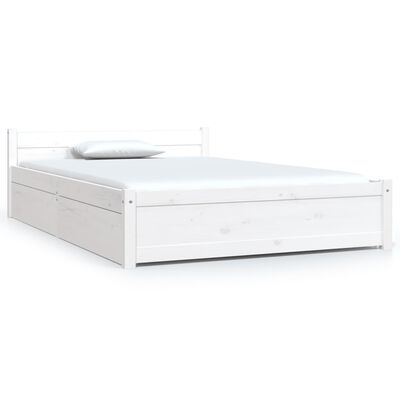 vidaXL fehér ágykeret fiókokkal 120 x 190 cm (Small Double)