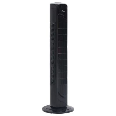 vidaXL fekete toronyventilátor távirányítóval és időzítővel Φ24x80 cm