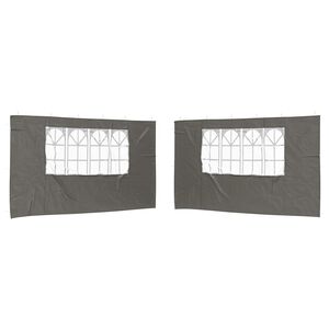 vidaXL Parti s&aacute;tor oldalfal 2 pcs 400 x 195 cm Antracitsz&uuml;rke