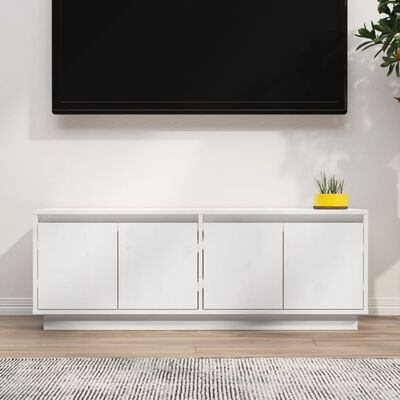 vidaXL fehér tömör fenyőfa TV-szekrény 110 x 34 x 40 cm