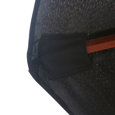 vidaXL fekete kültéri napernyő farúddal 350 cm