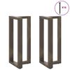 vidaXL 2 db fekete, T-alak&uacute; ac&eacute;l b&aacute;rasztall&aacute;b 40x35x(90-91) cm