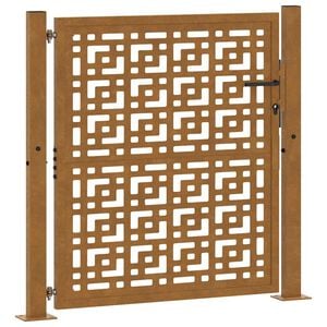 vidaXL kerti kapu 100x100 cm időj&aacute;r&aacute;s&aacute;ll&oacute; ac&eacute;l kereszt mint&aacute;val
