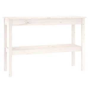 vidaXL feh&eacute;r t&ouml;m&ouml;r fenyőfa t&aacute;lal&oacute;asztal 110 x 40 x 75 cm