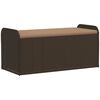 vidaXL barna polyrattan t&aacute;rol&oacute;pad p&aacute;rn&aacute;val 115 x 51 x 52 cm