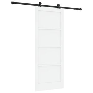 vidaXL Cs&uacute;sz&oacute; ajt&oacute; Feh&eacute;r &eacute;s Fekete 83 x 202 cm T&ouml;m&ouml;r Fenyőfa