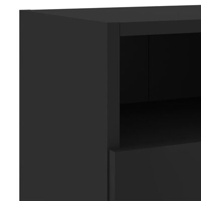 vidaXL fekete szerelt fa fali TV-szekrény 60 x 30 x 30 cm