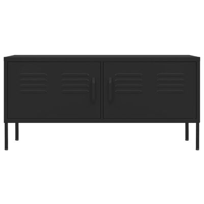 vidaXL fekete acél TV-szekrény 105 x 35 x 50 cm
