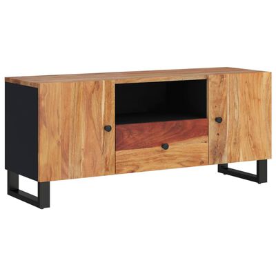 vidaXL tömör akácfa és szerelt fa TV-szekrény 105 x 33,5 x 46 cm