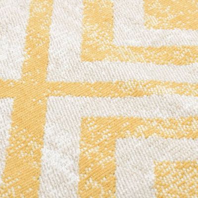 vidaXL sárga-bézs színű lapos szövésű kültéri szőnyeg 115 x 170 cm