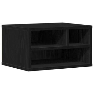 vidaXL Nyomtat&oacute;&aacute;llv&aacute;ny Fekete t&ouml;lgy 40 x 32 x 22,5 cm Szerelt Fa
