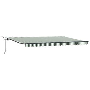 vidaXL Beh&uacute;zhat&oacute; napellenző Z&ouml;ld &eacute;s Feh&eacute;r 500 &times; 350 cm Poli&eacute;szter