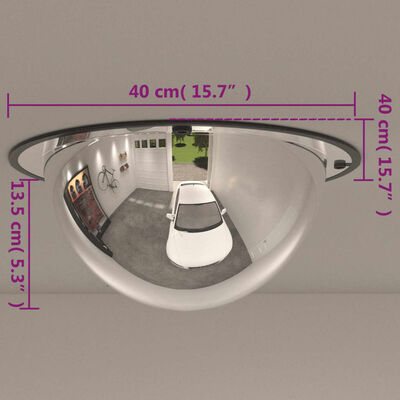 vidaXL teljes kupolás közlekedési tükör Ø40 cm akril