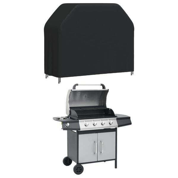 vidaXL fekete 420D oxford sz&ouml;vet grills&uuml;tőhuzat 140 x 58 x 106 cm
