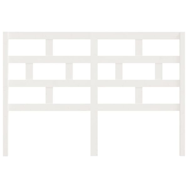 vidaXL fehér tömör fenyőfa ágyfejtámla 126 x 4 x 100 cm