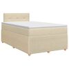 vidaXL Boxspring &aacute;gy matraccal Kr&eacute;msz&iacute;nű 120 x 190 cm Sz&ouml;vet