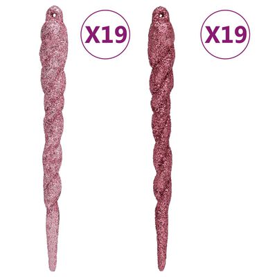 vidaXL 108 részes fehér és rózsaszín karácsonyi gömbszett