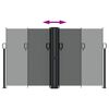 vidaXL antracitszürke behúzható oldalsó napellenző 140 x 600 cm