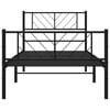 vidaXL fekete fém ágykeret fej- és lábtámlával 80 x 200 cm