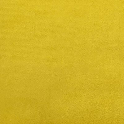 vidaXL sárga bársony lábzsámoly 77x55x31 cm