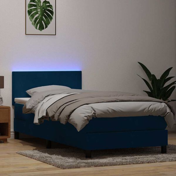 vidaXL s&ouml;t&eacute;tk&eacute;k b&aacute;rsony rug&oacute;s &eacute;s LED-es &aacute;gy matraccal 100x210 cm