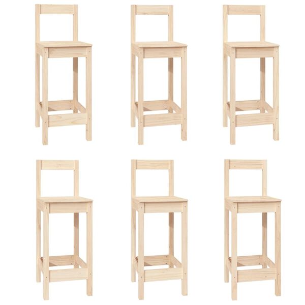 vidaXL 7 r&eacute;szes t&ouml;m&ouml;r fenyőfa b&aacute;rszett