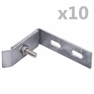 vidaXL 10 szett ez&uuml;stsz&iacute;nű sarok&ouml;sszek&ouml;tő elem ker&iacute;t&eacute;shez