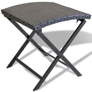 vidaXL fekete &ouml;sszecsukhat&oacute; polyrattan &uuml;lőke