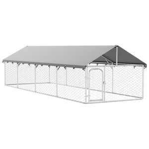 vidaXL k&uuml;lt&eacute;ri kutyakennel tetővel 600 x 200 x 150 cm