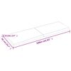 vidaXL kezeletlen t&ouml;m&ouml;r fa asztallap 160x50x(2-6) cm