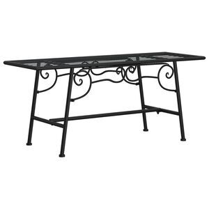 vidaXL fekete ac&eacute;l fa k&ouml;r&uuml;li pad 110 cm