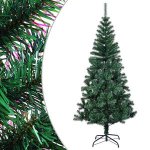 vidaXL z&ouml;ld PVC műkar&aacute;csonyfa iriz&aacute;l&oacute; cs&uacute;csokkal 120 cm
