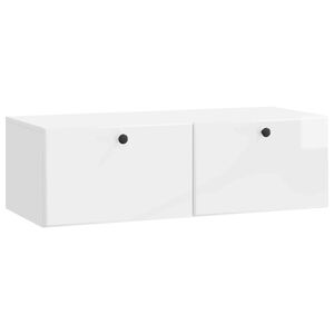vidaXL Fali TV szekr&eacute;ny 98 x 41 x 30 cm Magasf&eacute;nyű Feh&eacute;r Szerelt Fa