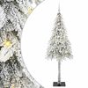 vidaXL Kar&aacute;csonyfa 300 LED-del &aacute;llv&aacute;nnyal Feh&eacute;r 180 cm PE &eacute;s Ac&eacute;l