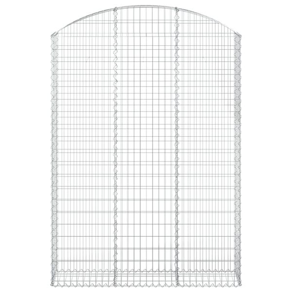 vidaXL &iacute;ves horganyzott vas gabion kos&aacute;r 150x30x200/220 cm