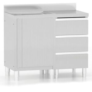 vidaXL 2 db rozsdamentes ac&eacute;l konyhaszekr&eacute;ny