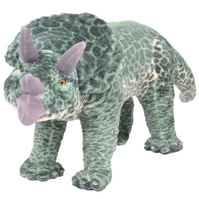 vidaXL zöld álló triceratops plüssjáték XXL