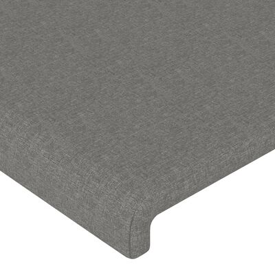 vidaXL sötétszürke szövet rugós ágy matraccal 100 x 200 cm
