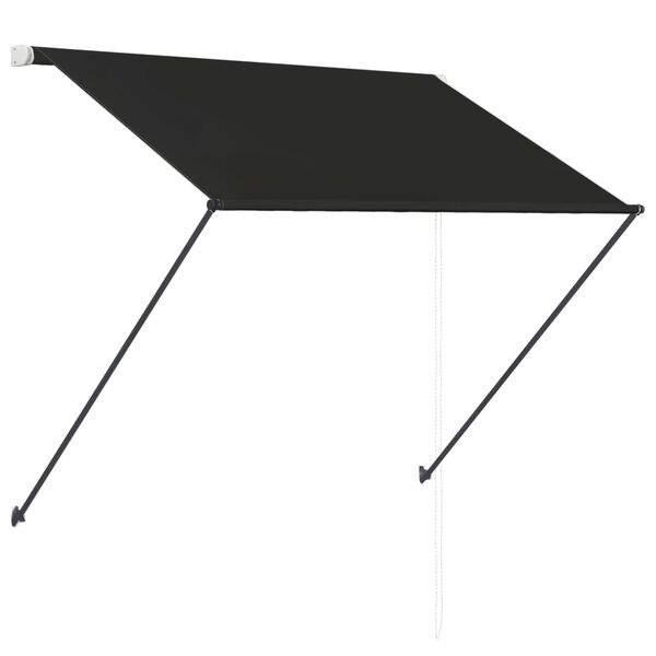 vidaXL feltekerhető antracitsz&uuml;rke napellenző LED-del 100 x 150 cm
