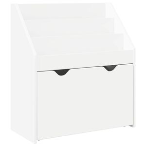 vidaXL Gyerek K&ouml;nyvespolc fi&oacute;kkal Feh&eacute;r 60 x 29,5 x 69 cm Szerelt Fa