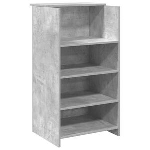 vidaXL recepci&oacute;s pult betonsz&uuml;rke 55x50x103,5 cm szerelt fa