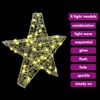 vidaXL 3D Csillag 50 LED-del Meleg feh&eacute;r 55 x 53.5 x 10 cm Akril